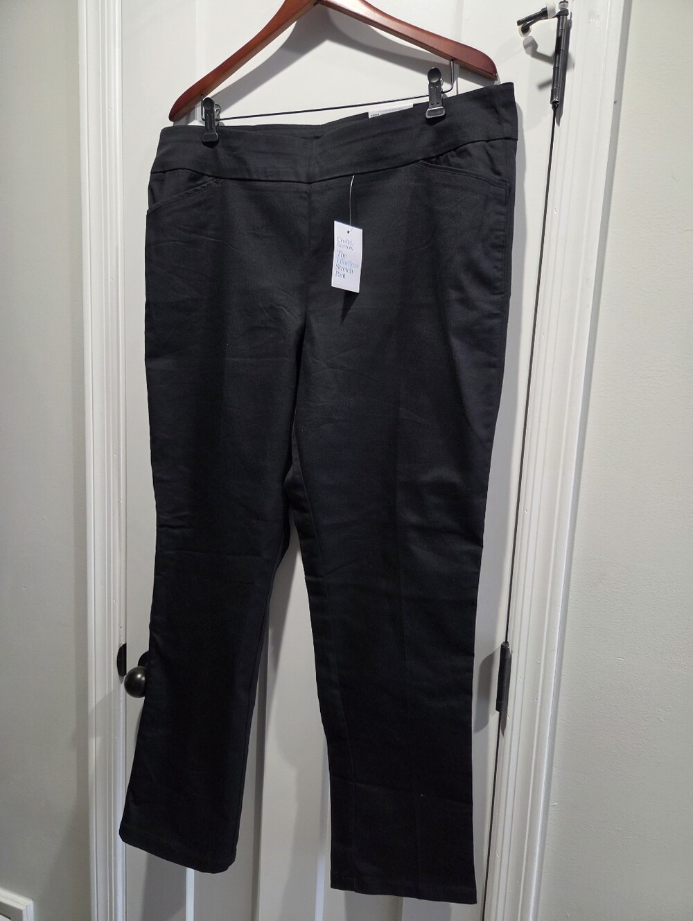 NWT Croft & Barrow Size 18 Regular Black Stretch Pants